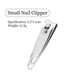 Small stainless steel nail clipper in silver finish measuring 5.2x1.1cm and 11.5g weight - Type A Small Nail Clipper / Silver