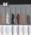 Nail art decoration chains in 6 metallic colors with transparent storage case - 04# Six Color Thin Metal Chains