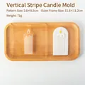 Vertical stripe texture acrylic stamp for DIY Christmas candles and dessert decorating - QA0969-Striped Candle Stamp
