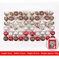 56-count shatterproof Christmas ornament set in red and gold finishes for tree decoration - Style 04 (Set of 56)