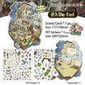 The Fool theme DIY 3D landscape sticker set with scenario card and PET stickers - The Fool