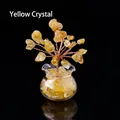 Handmade citrine crystal money tree in glass vase for home and car decoration - Citrine (18 Grains) Fish Tank Jar Tree