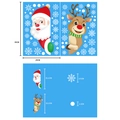 Detailliertes Maßlayout für Weihnachtsaufkleber mit Weihnachtsmann, Rentier und Flocken - Weihnachten Farbiger Statischer Aufkleber XC008