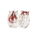 Newborn anti-scratch cotton gloves with red tiger and raindrop prints for babies - One Size / Zebra Print (Elastic Mittens) / White
