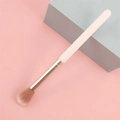Portable blush brush with white handle and soft brown fiber bristles for makeup - White Nose Shadow Brush