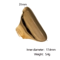 Detalle de las dimensiones del anillo de uña dorado de 31mm y diámetro interno de 17,4mm - Abierto Ajustable / Dorado