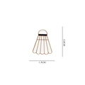 Cute white badminton shuttlecock enamel pin with gold plating measuring 2.0cm by 1.5cm - 49*Shuttlecock Badminton Pin