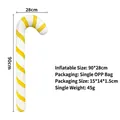 Inflatable yellow and white striped Christmas candy cane decoration 90cm height - Candy Cane / Amber White