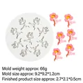 Stampo in silicone a fiori di ciliegio con 8 cavità per creazioni in resina e sapone - 5# (B1013/Fiore a Cinque Petali) / Grigio