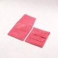 Pink microfiber envelope jewelry pouch with soft suede texture and snap closure - Dusky Pink