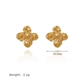 Unregelmäßige Flüssigmetall-Blumenohrringe mit 18K Gold-Finish und 18,3mm Durchmesser - Gold