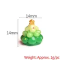 Miniatur-Weihnachtsbaum aus Harz in Verlaufsgrün für DIY-Schmuck mit Sternenspitze - Verlauf Grün