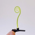 Simpatica molletta per capelli a germoglio verde con design a spirale su becco d'anatra - Germoglio a Spirale