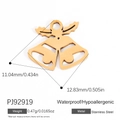 Golden stainless steel bell pendant charm for DIY jewelry with waterproof features - Small Gold Bell (PJ92919)