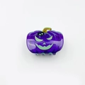Pinza per capelli a forma di zucca viola con ragno nero e fantasma verde per Halloween - Zucca Ragno Viola 6cm