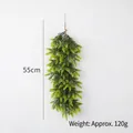 55cm artificial green PE pine garland branch for Christmas DIY decoration 120g - 55CM Short Yellow-Green Pine Needle Style (N8166Z)