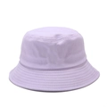Detailed close-up of lavender cotton bucket hat with premium stitching on brim - M (56-58cm) / Light Purple