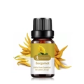 10ml Bergamot 100% pure essential oil in amber glass bottle with fresh citrus fruit - Bergamot (a Type Of Citrus) As A Single Ingredient