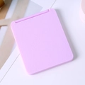 Miroir de poche pliable lavande mat avec un design compact minimaliste et élégant - Violet
