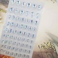 Self-adhesive teardrop crystal face stickers with colorful AB iridescent finish for makeup - BJA-503 (Laser Teardrop)