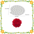 Spiral rose flower resin silicone mold for DIY crafts with 23cm diameter dimensions - Single Curled Flower / White