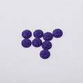 Macro view of 12mm purple resin cabochons with sparkling druzy crystal texture - 12mm / Purple (22)