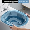 Transparent blue deepened upgraded sitz bath basin for maternity and toilet care - [PET] Transparent Blue