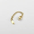 Close-up of golden stainless steel extender chain with lobster clasp for DIY jewelry making - Square Tag / Gold