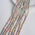 Colorful macaron heishi resin beads strings for DIY handmade jewelry bracelets - 5mm / Multi-color