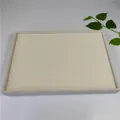 Beige velvet 100-slot jewelry display tray for rings and studs in a 45-degree view - Beige Velvet