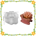 Molde de silicona para maceta con forma de sillón y caja de almacenaje con medidas - Maceta de Trineo Navideño