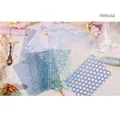 Nebula theme vintage scrapbooking material pack with lavender and blue decorative papers - Nebula