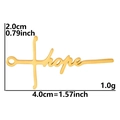 Golden 18k plated stainless steel 'hope' word charm pendant for DIY jewelry - HOPE / Gold