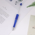 Blue metal DIY beaded ballpoint pen featuring a sleek gradient finish and creative style - Klein Blue