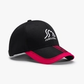 Berretto da baseball in twill di cotone nero e magenta con ricamo JUNGLEBILL - Regolabile / Nero