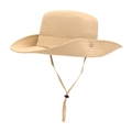 Cappello da sole outdoor kaki chiaro con tesa larga e cinturino sottogola regolabile - 58cm / Cachi