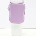 Light purple neoprene carrying pouch with zipper for 40oz insulated tumbler cup - Single Pocket Purple