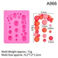 Rosa Silikonform mit Blasen und Kugeln für Fondant, Kuchendeko und DIY-Handwerk - 1# A966 / Rosa