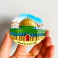 3D Jerusalem Dome of the Rock souvenir fridge magnet in colorful hand-painted resin - (42) Jerusalem Israel