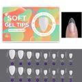 Size chart for short matte almond false nails with precise length and width dimensions - 420pcs Frosted Traceless 15 Sizes Nail Tips-13