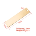 Colgante rectangular dorado de acero inoxidable 50x12mm con dimensiones y peso - Pieza Única / Dorado