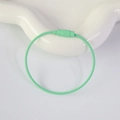 Mint green coated steel wire keychain ring with knurled threaded connector - Mint Green