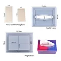 Kit moule en silicone pour boîte à mouchoirs carrée DIY avec supports en bois - Creux - Moule à boîte à mouchoirs avec cadre en bois