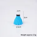Llavero mini volante de bádminton azul de PVC altura 3cm con cabezal blanco - Sin Hebilla / Azul