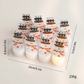 Set of 12 LED Christmas snowman tea lights with decorative cutout paper covers - Snowman 12pcs Pack