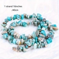 Polished amazonite irregular stone beads strand in 16 inches for jewelry making - Turquoise