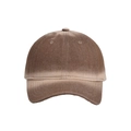 Dettaglio del berretto da baseball marrone sfumato con trama lavata stile vintage - Stile Sfumato Marrone Tan (款式3)
