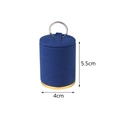 Blue velvet ring display stand with gold metal base, 5.5cm height for jewelry shops - Medium / Dark Blue