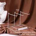 Three-tier white metal jewelry display stand with dimensions 20x26x20cm for necklaces - 3-Tier Rack / White