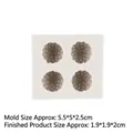 Silicone fruit mold for berry shapes, 4-hole design for resin and clay crafts - 1# Strawberry - Gray